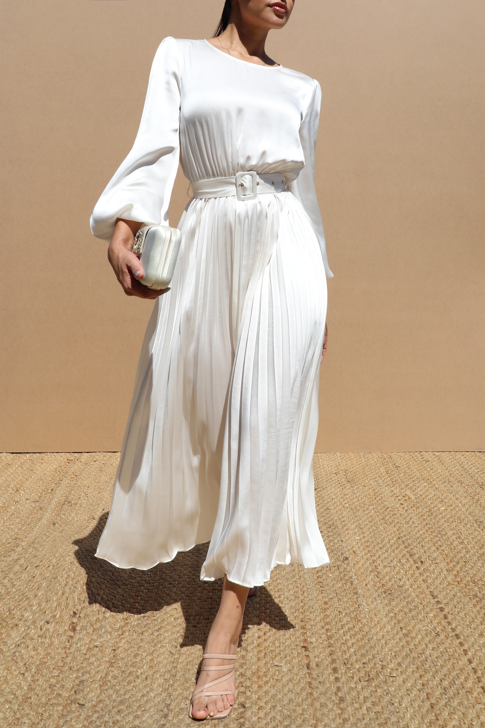 Vestido Midi Plisado Clásico Elegance - Forever Boutique