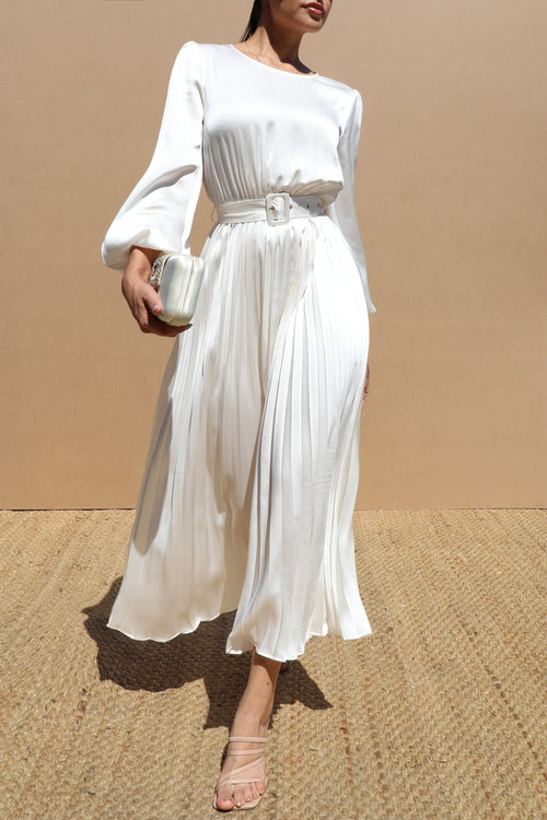 Vestido Midi Plisado Clásico Elegance - Forever Boutique