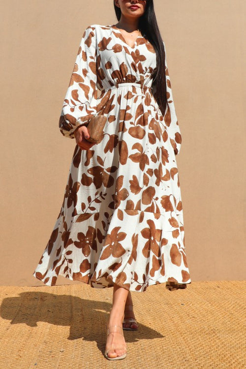 Vestido Midi Floral Otoño Chic - Forever Boutique